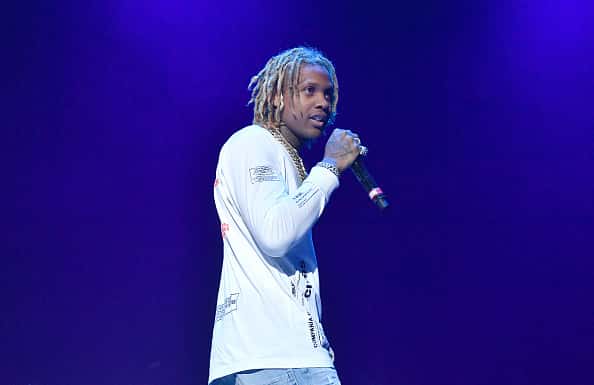 Rapper Lil Durk performs onstage at Coca-Cola Roxy on March 24