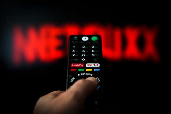 A button for launching the Netflix application is seen on a remote control in this photo illustration in Warsaw
