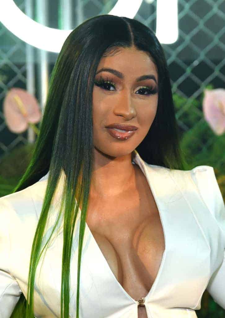 Cardi B wearing white