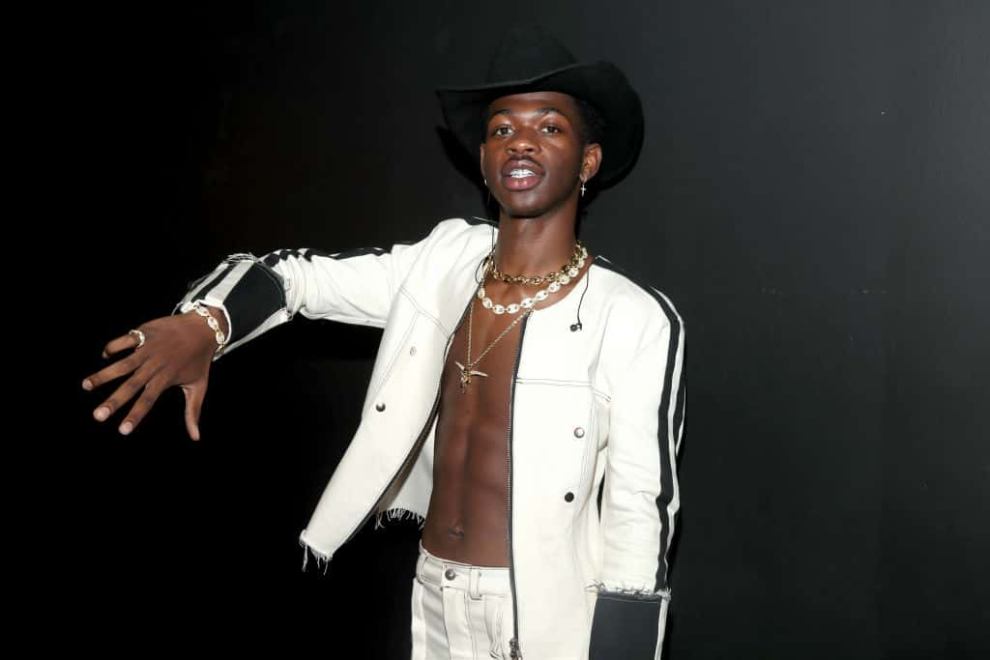 Lil Nas X wearing all white