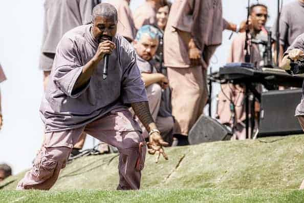 Kanye West performs Sunday Service during the 2019 Coachella Valley Music And Arts Festival on April 21