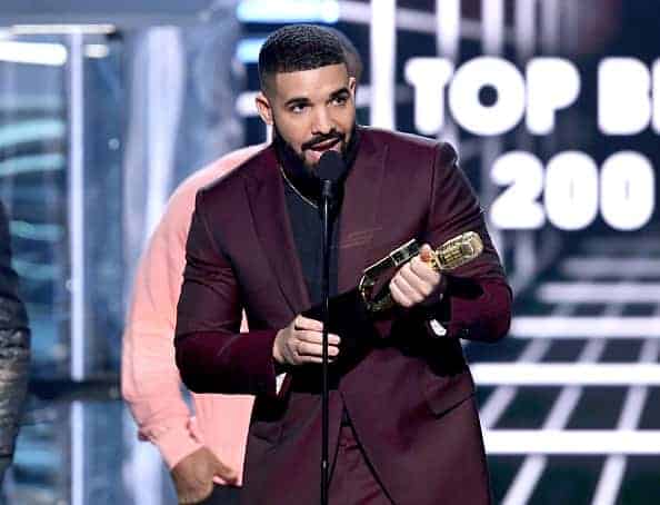 Drake accepts the Top Billboard 200 Album award for 'Scorpion' onstage during the 2019 Billboard Music Awards at MGM Grand Garden Arena on May 01