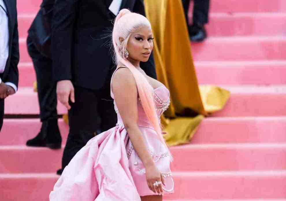 Nicki Minaj wearing pink