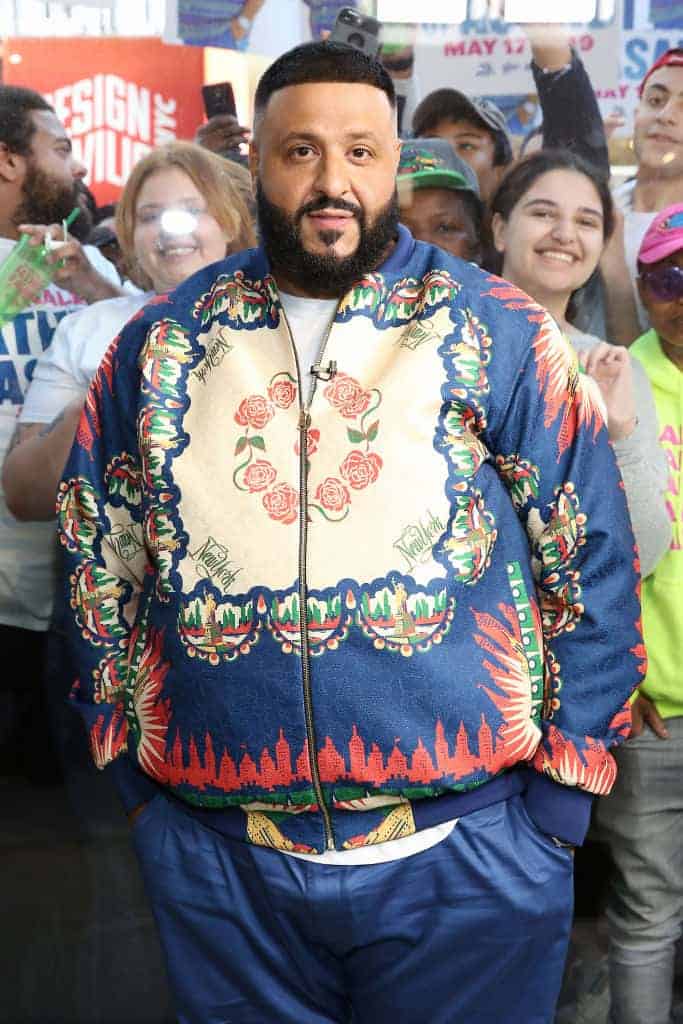 DJ Khaled wearing colorful jacket