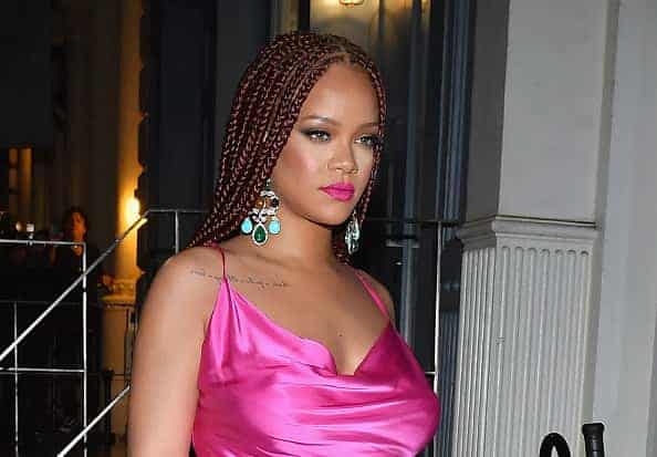 Barbadian singer/actress Rihanna arrives to the launch of FENTY's upcoming collection release event at The Webster on June