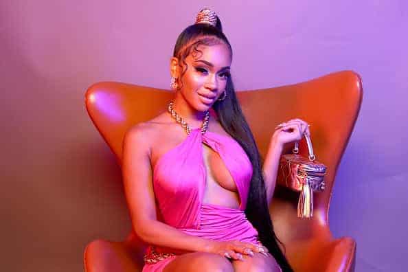 Saweetie poses for a portrait during the BET Awards 2019 at Microsoft Theater on June 23