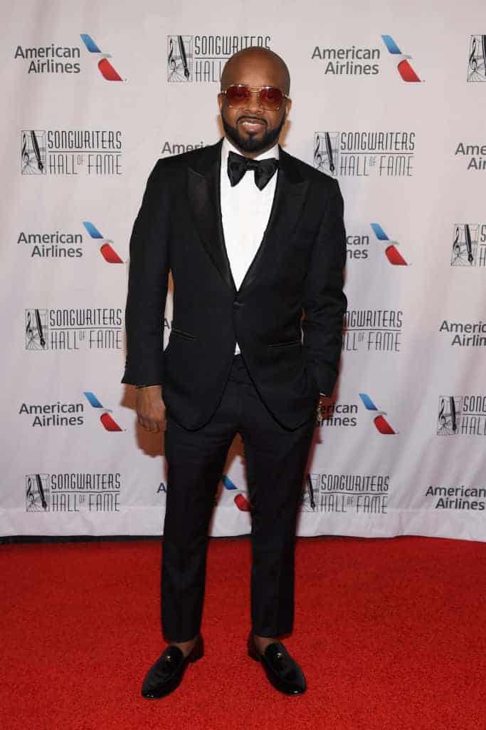Jermaine Dupri wearing a black and white tux