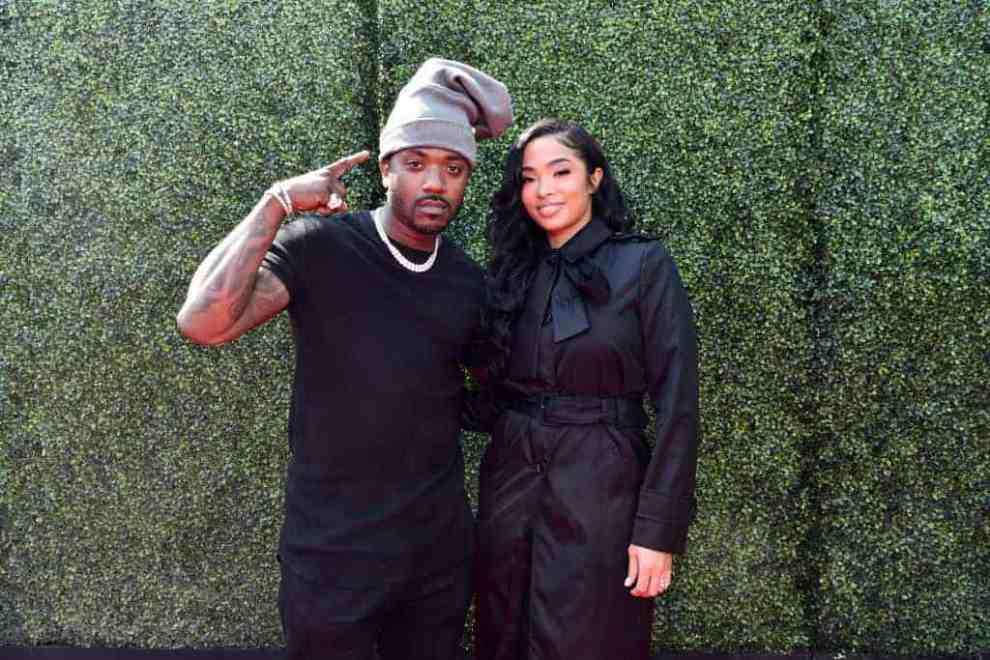 RayJ and Princess Love wearing black