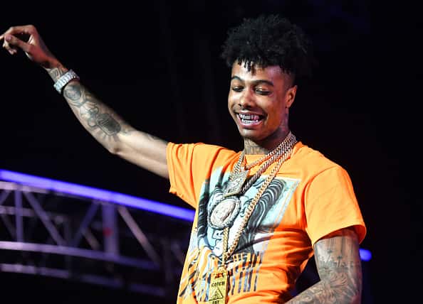 Rapper Blueface performs onstage during the 7th Annual BET Experience at Staples Center. 