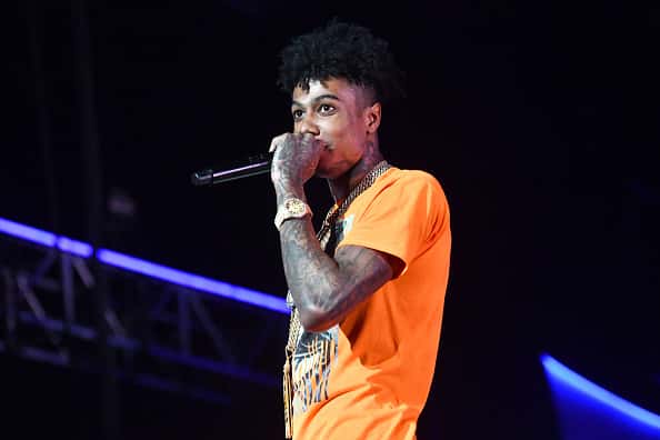 Rapper Blueface performs onstage during the 7th Annual BET Experience at Staples Center on June 21