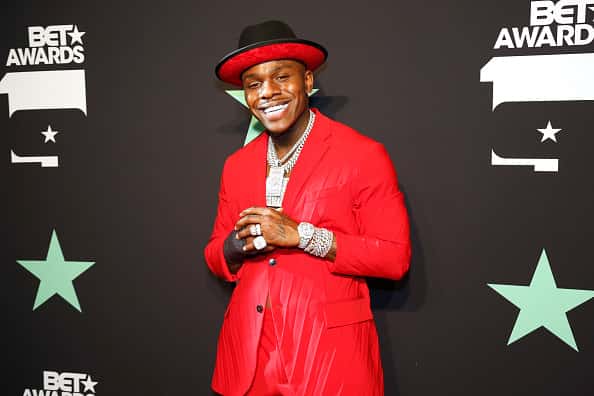 DaBaby poses in the press room at the 2019 BET Awards at Microsoft Theater on June 23