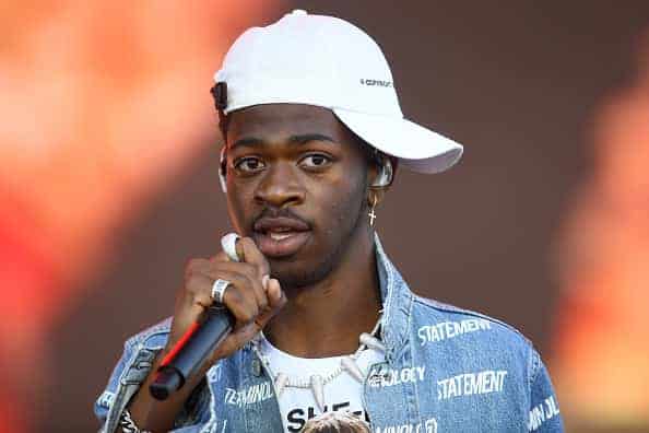 Lil Nas X performs on the Pyramid stage during day five of Glastonbury Festival at Worthy Farm