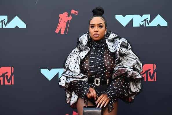 US actress B. Simone arrives for the 2019 MTV Video Music Awards at the Prudential Center in Newark