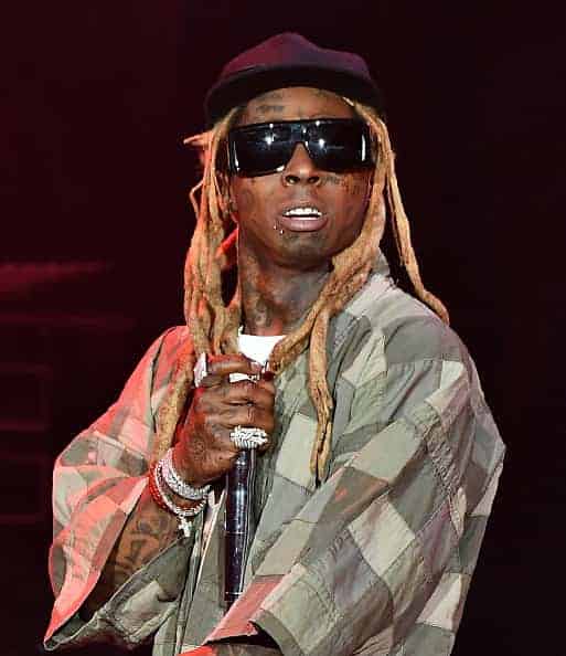 Lil Wayne performs in concert at Cellairis Amphitheatre at Lakewood on July 27