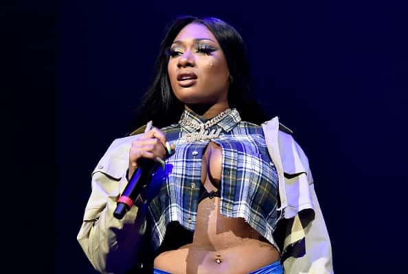 Megan Thee Stallion performs during 106.1 KMEL's Summer Jam at ORACLE Arena on July 28