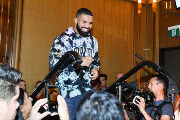 Rapper Drake attends the Uninterrupted Canada Launch held at Louis Louis at The St. Regis Toronto on August 02