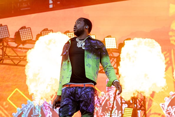 Meek Mill performs at the Lollapalooza Music Festival at Grant Park on August 04