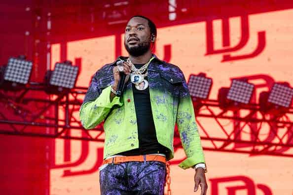  Meek Mill performs at the Lollapalooza Music Festival at Grant Park on August 04