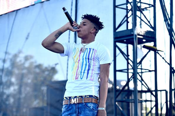 Rapper NLE Choppa performs onstage during the 92.3 Real Street Festival at Honda Center on August 11