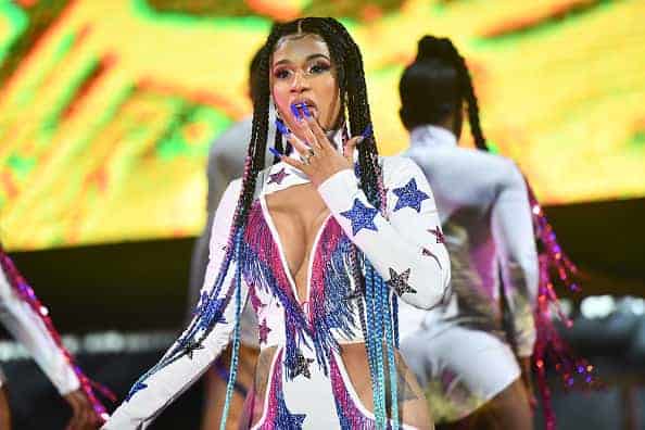 Rapper Cardi B performs onstage during the 92.3 Real Street Festival at Honda Center on August 11