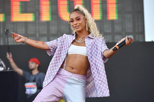 Singer DaniLeigh performs onstage during the 92.3 Real Street Festival at Honda Center on August 11