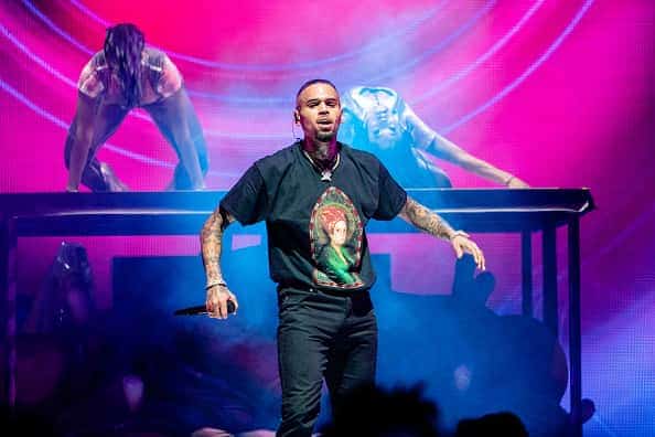  Chris Brown performs at the Smoothie King Center on August 28