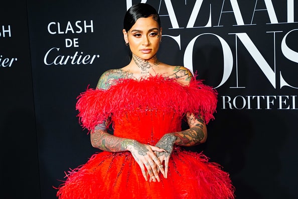 open lace back dress Kehlani Red Multi Halter Dress main image 1