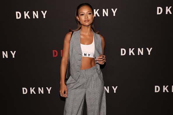Karrueche Tran attends the party celebrating the 30th anniversary of DKNY at St. Ann's Warehouse on September 09
