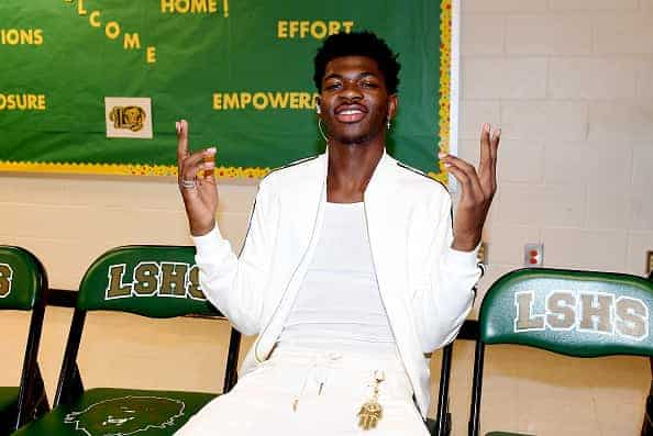 Lil Nas X makes a surprise visit to his former high school during Hot 107.9 Pep Rally at Lithia Springs High School on September