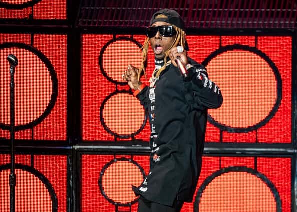 Lil Wayne performs at DTE Energy Music Theater on September 10