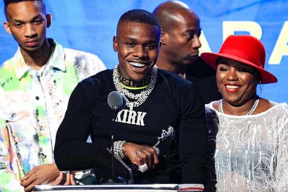 DaBaby speaks onstage at the BET Hip Hop Awards 2019 at Cobb Energy Center on October 5