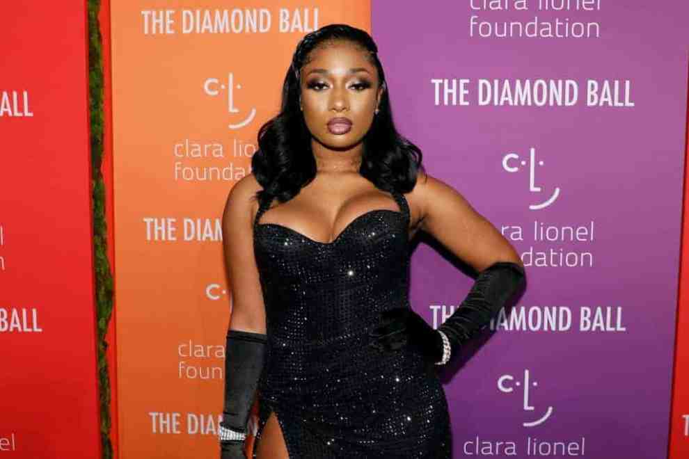 Megan Thee Stallion wearing all black