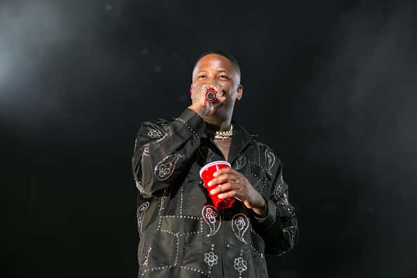 Rapper YG performs live onstage during The Legendary Nights Tour at Jiffy Lube Live on September 17