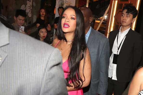 Rihanna is seen walking in Itaewon down town on September 19