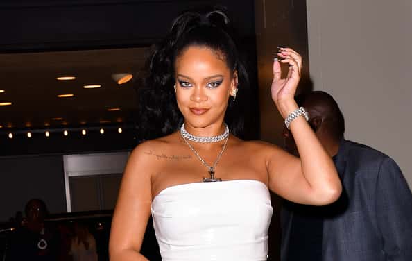 Rihanna arrives to the PlayStation Theater in Times Square on October 13
