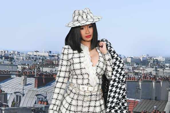 Cardi B attends the Chanel Womenswear Spring/Summer 2020 show as part of Paris Fashion Week on October 01