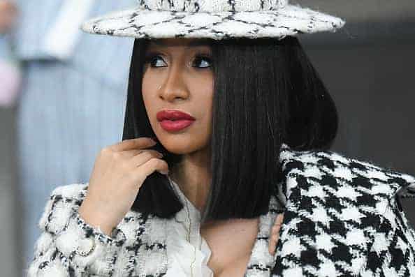 Cardi B attends the Chanel Womenswear Spring/Summer 2020 show as part of Paris Fashion Week on October 01