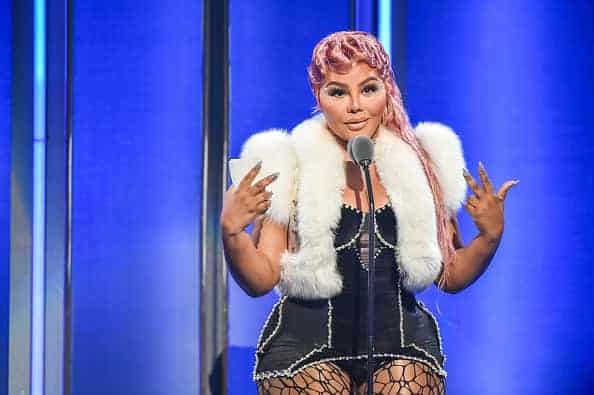 Rapper Lil Kim speaks onstage at the 2019 BET Hip Hop Awards at Cobb Energy Performing Arts Centre on October 05