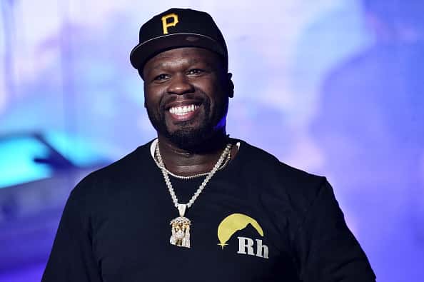 50 Cent performs live during Rolling Loud music festival at Citi Field on October 13