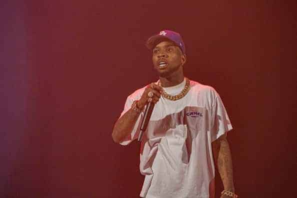 Recording artist Tory Lanez performs on stage at Viejas Arena on October 18