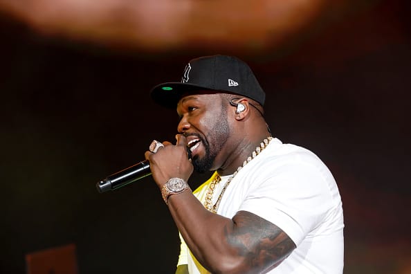 50 Cent performs during RNB Fridays Live 2019 at Marvel Stadium on November 09