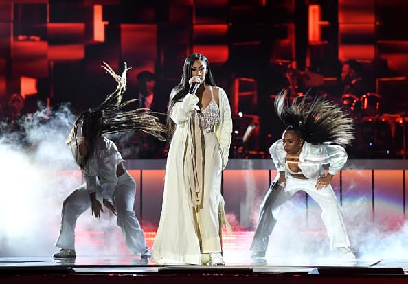 Queen Naija attends the Soul Train Music Awards on November 17