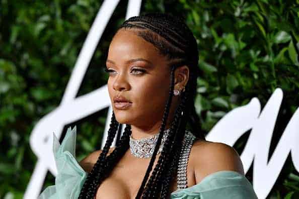 Rihanna arrives at The Fashion Awards 2019 held at Royal Albert Hall on December 02