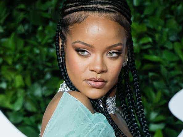 Rihanna arrives at The Fashion Awards 2019 held at Royal Albert Hall on December 02