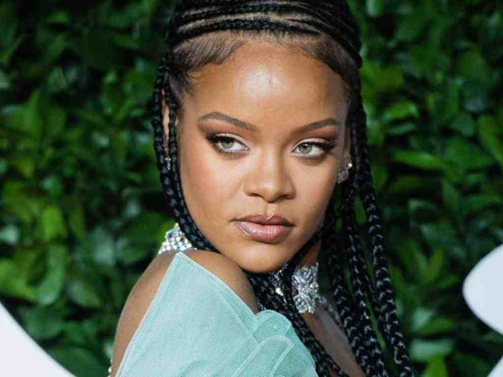 Rihanna looking at the camera