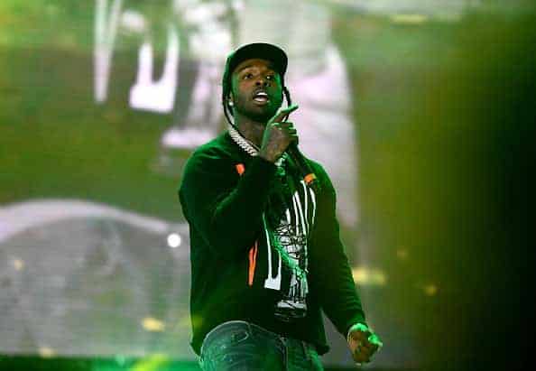 Rapper Pop Smoke performs onstage during day 2 of the Rolling Loud Festival at Banc of California Stadium on December 15