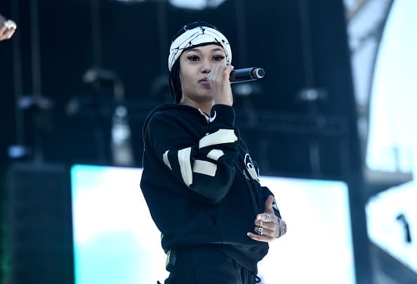 Rapper Coi Leray performs onstage during day 2 of the Rolling Loud Festival at Banc of California Stadium on December 15