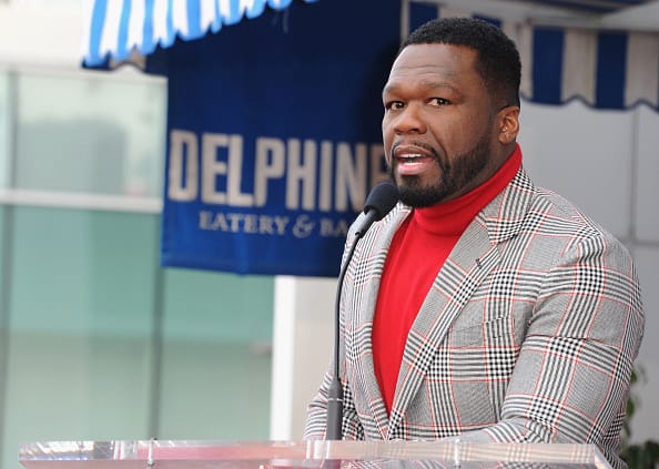 Curtis "50 Cent" Jackson attends a ceremony honoring him with a star on the Hollywood Walk of Fame on January 30