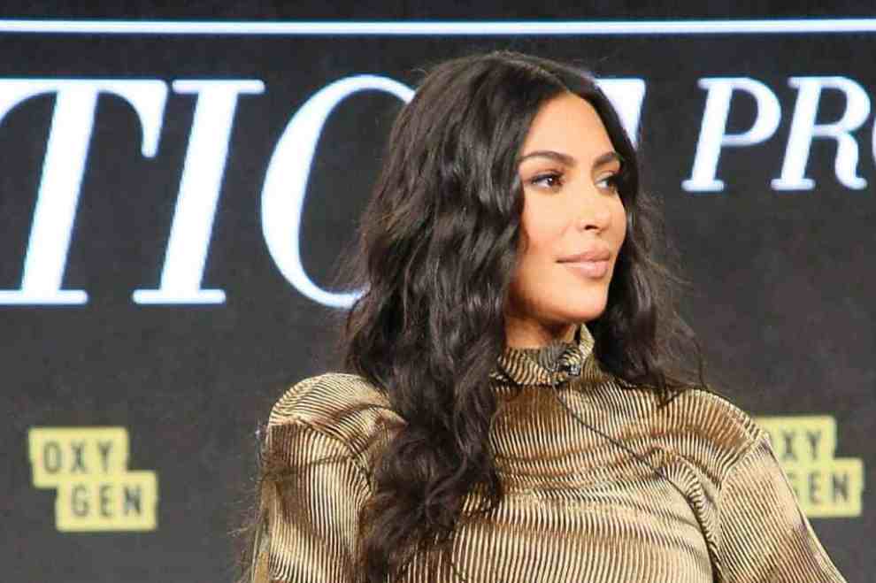 Kim Kardashian wearing gold