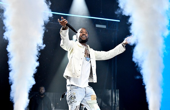 Meek Mill performs onstage during the EA Sports Bowl at Bud Light Super Bowl Music Fest on January 30